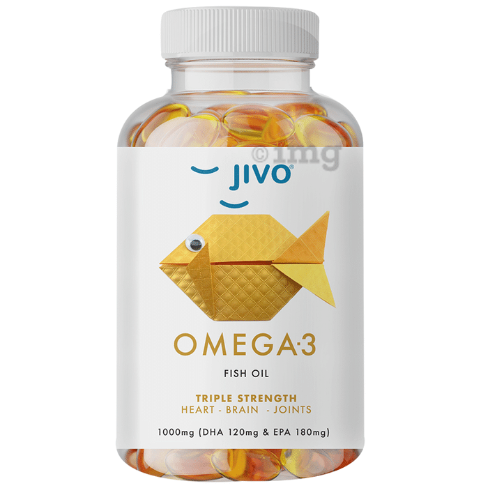Jivo Omega-3 Fish Oil Triple Strength Softgel Capsules