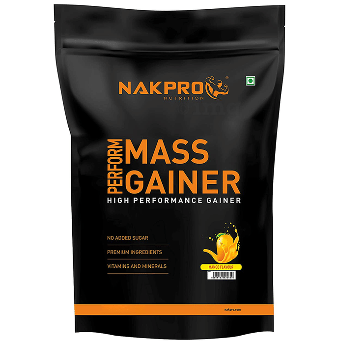 Nakpro Nutrition PERFORM MASS GAINER Powder Mango