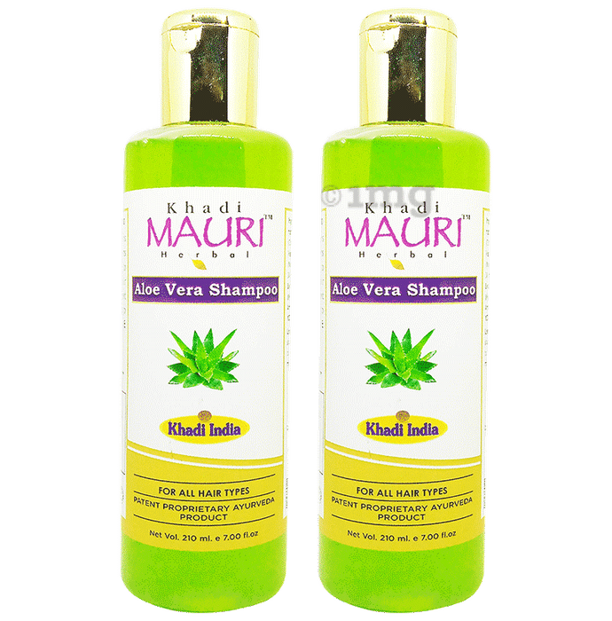 Khadi Mauri Herbal Aloevera Shampoo (210 ml Each)