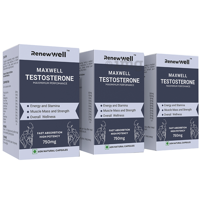 Renewwell Maxwell Testosterone(60 Capsule Each)