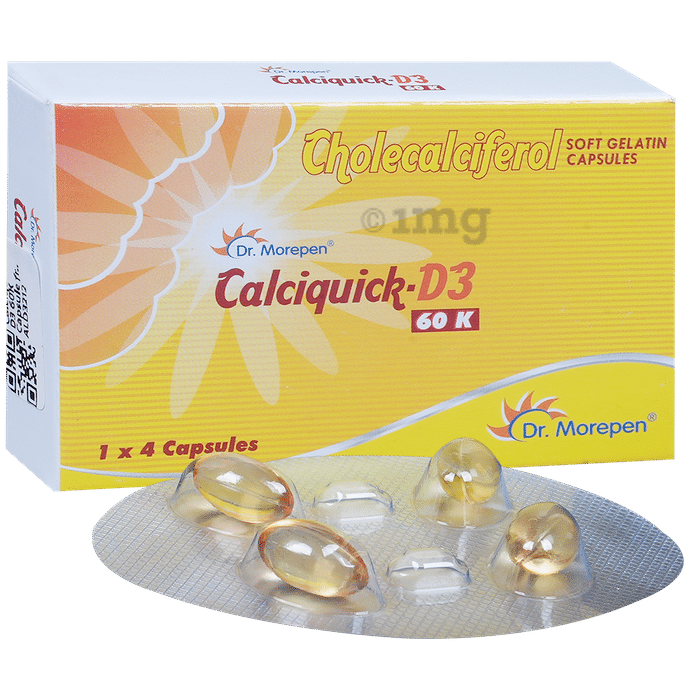 Calciquick D3 60K Capsule for Bone, Joint and Muscle Health