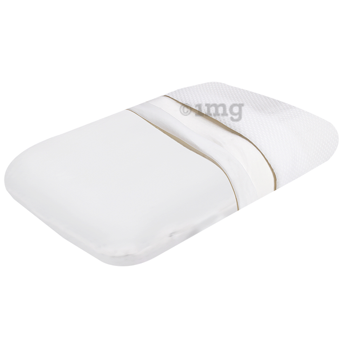 Sleepsia Memory Foam Pillow for for Back Sleeper, Side Sleeper & Stomach Sleeper White