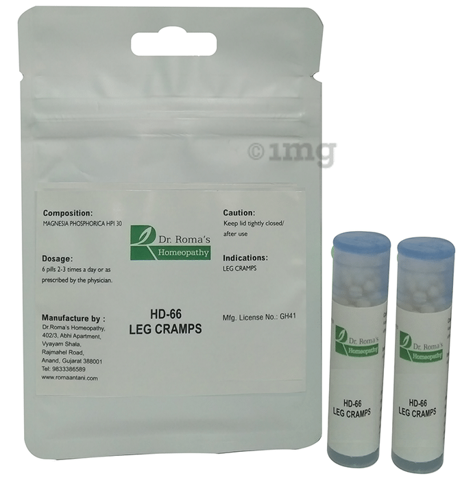 Dr. Romas Homeopathy HD-66 Leg Cramps, 2 Bottles of 2 Dram