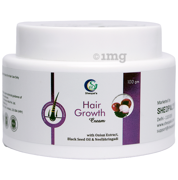 Sheopal's Hair Growth Cream with Onion Extract: Buy jar of 100 gm Cream at best price in India | 1mg Sheopal's Hair Growth Cream with Onion Extract: Buy jar of 100 gm Cream at best price in India | 1mg