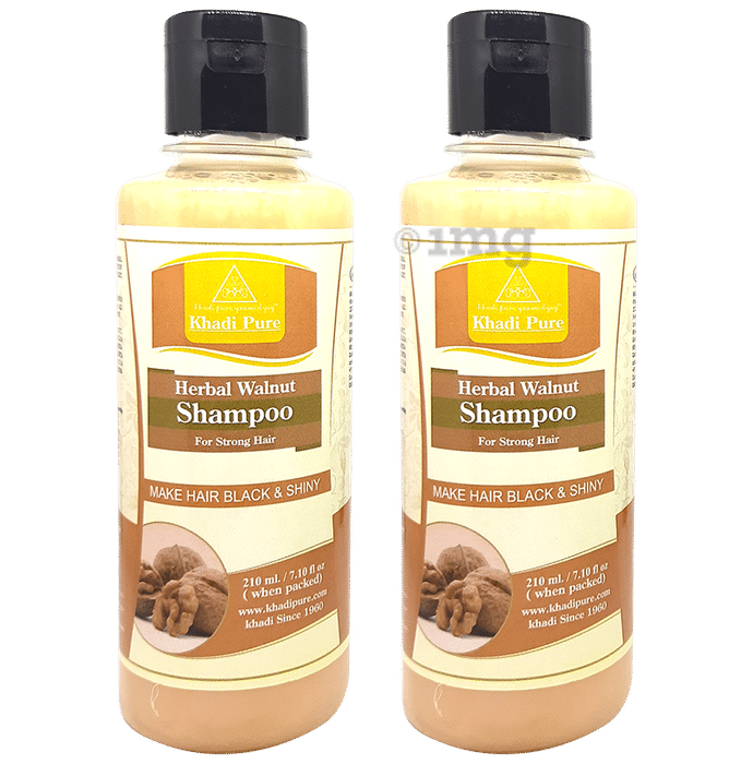 Khadi Pure Herbal Walnut Shampoo (210ml Each)