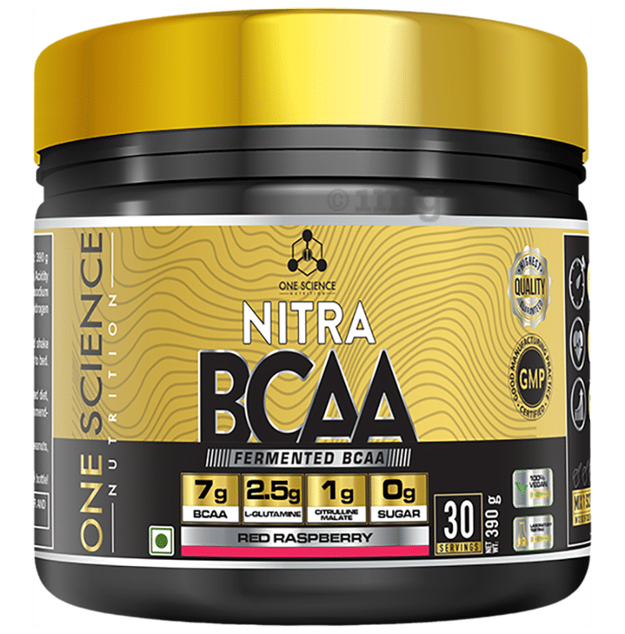 One Science Nutrition Nitra Fermented BCAA Powder Red Raspberry