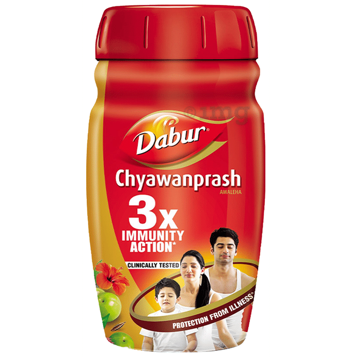 Dabur Chyawanprash | 3X Immunity Action | Builds Strength, Stamina & Overall Health Red