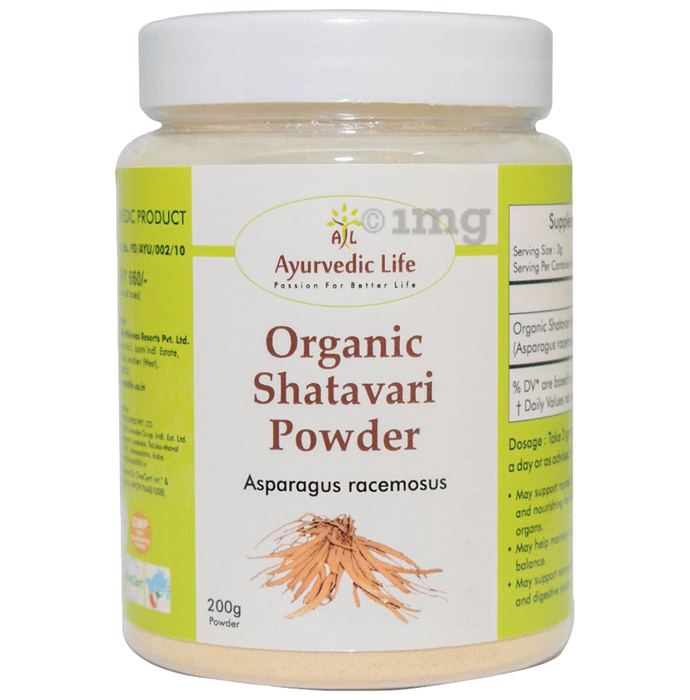 Ayurvedic Life Organic Shatavari Asparagus Racemosus Powder