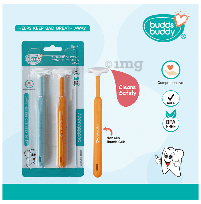 Buddsbuddy T Shaped Silicone Tongue Cleaner