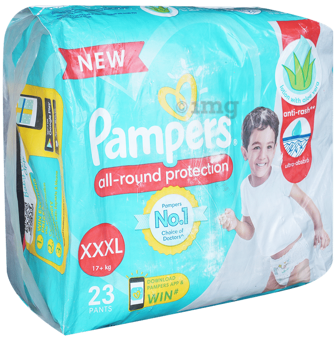 Pampers All-round Protection Anti Rash with Aloe Vera Diaper XXXL