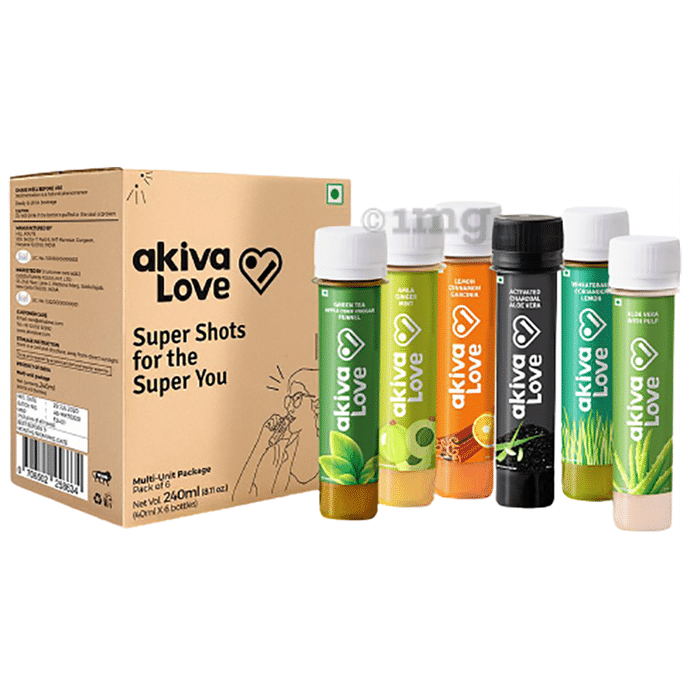 Akiva Love Assorted Super Shots (6 Bottles of 40ml Each)