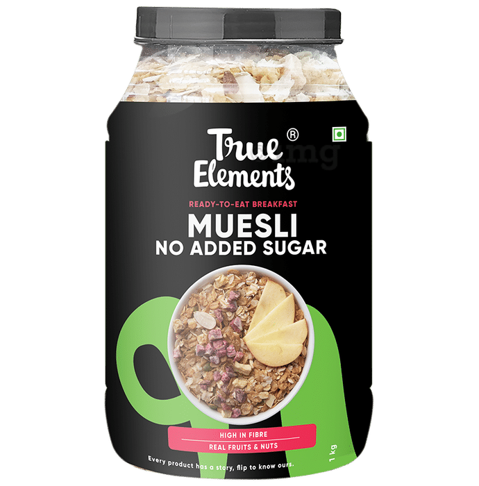 True Elements No Added Sugar Muesli | Promotes Weight Management, Digestion & Overall Well-Being | Nutrition Fortifier