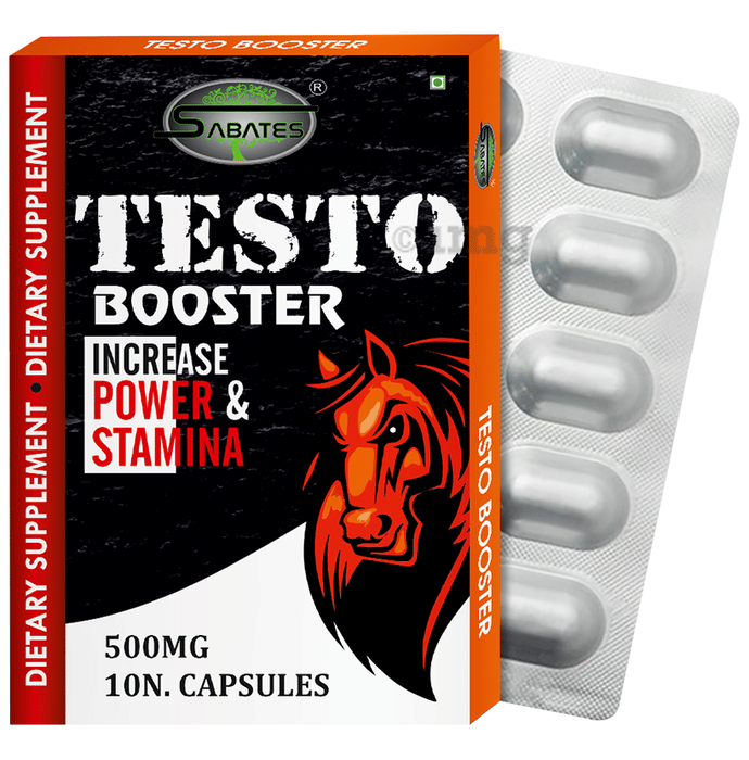 Sabates Testo Booster Increase Power & Stamina Capsule Buy strip of 10