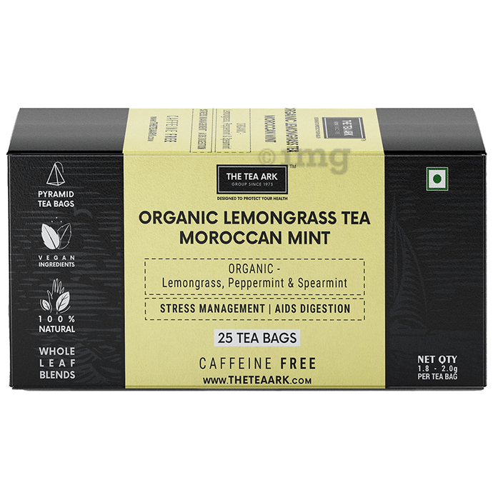 The Tea Ark Organic Lemongrass Tea Moroccan Mint Caffeine Free Tea Bag (1.8gm-2gm Each)