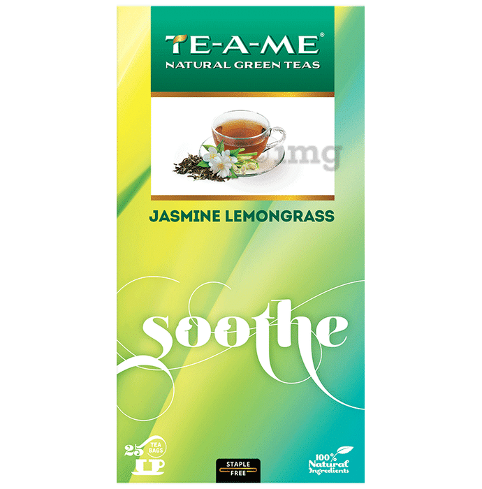 TE-A-ME Natural Green Teas (1.5gm Each) Jasmine Lemongrass Soothe