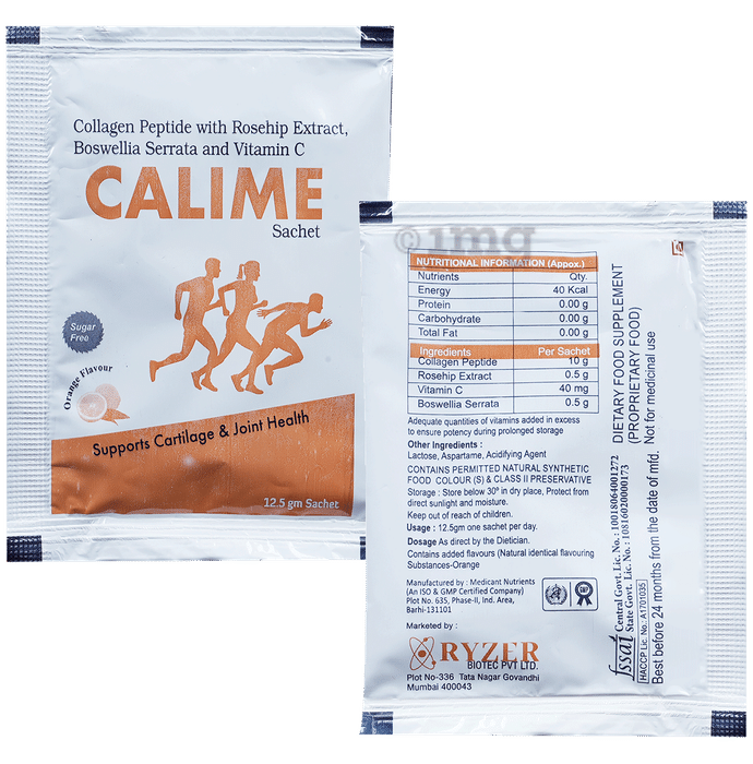 Calime Sachet Orange Sugar Free