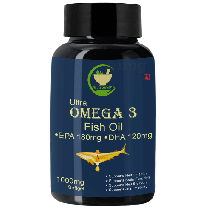 Fij Ayurveda Ultra Omega 3 Fish Oil 1000mg Softgel