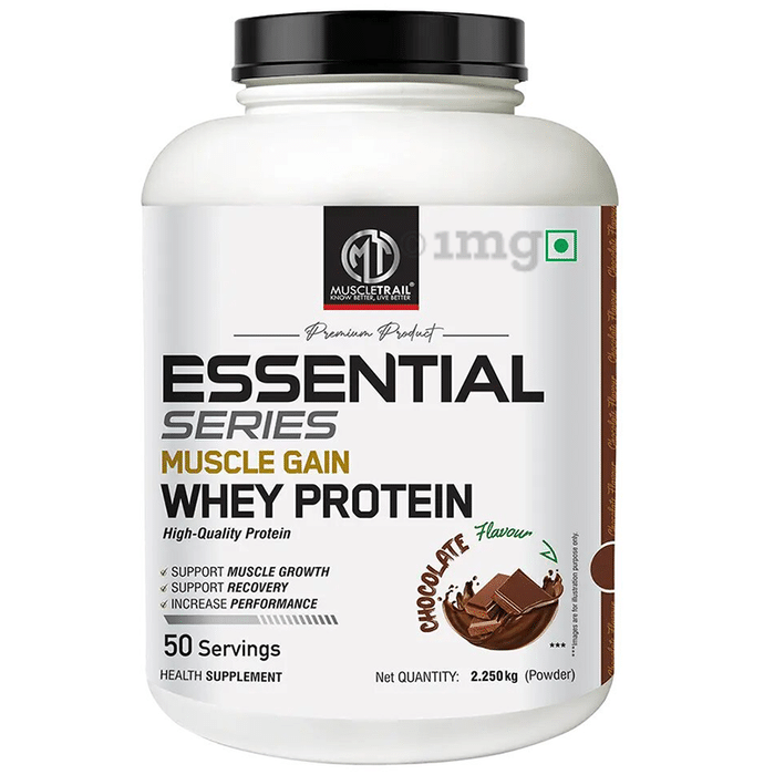 Muscle Trail Essential Series Muscle Gain Whey Protein Powder Chocolate