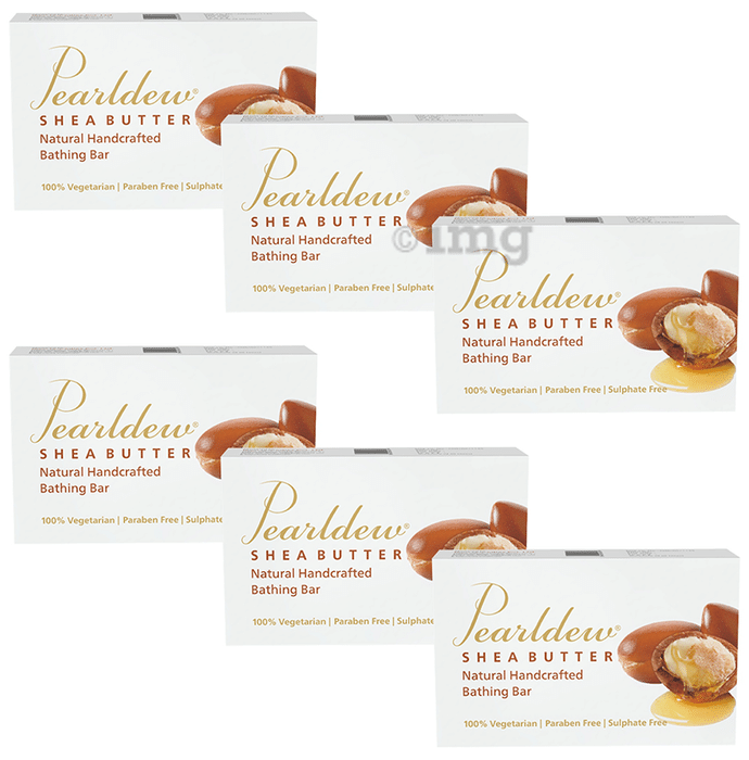 Pearldew Shea Butter Natural Handcrafted Bathing Bar (75gm Each)