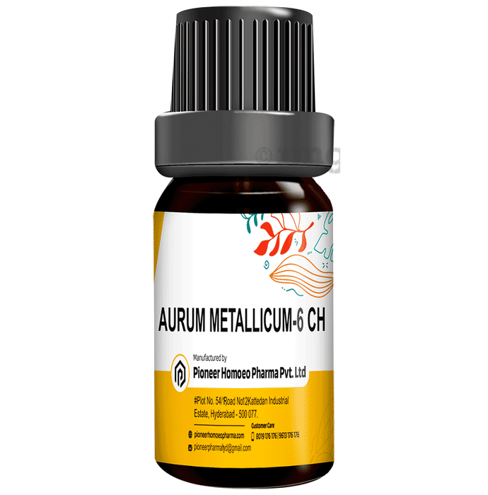 Pioneer Pharma Aurum Metallicum Globules Pellet Multidose Pills 6 CH