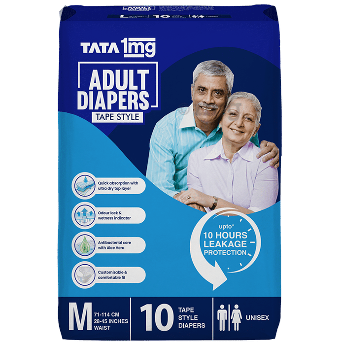 Tata 1mg Adult Diaper Tape Style | Size Medium