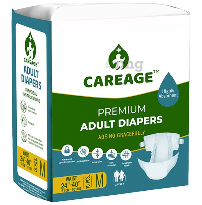 Careage Premium Adult Diaper (10 Each) Medium