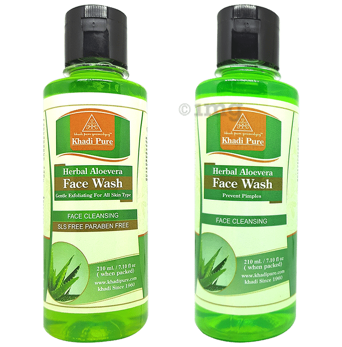 Khadi Pure Combo Pack of Herbal Aloevera Face Wash Herbal Aloevera Khadi Pure Combo Pack of Herbal Aloevera Face Wash Herbal Aloevera