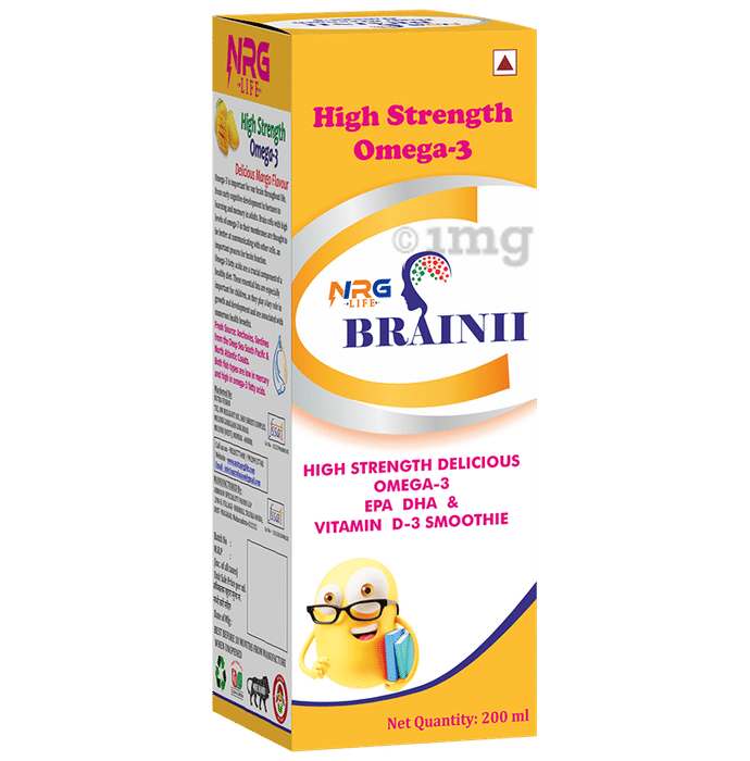 NRG Life Brainii High Strength Omega 3 Syrup Mango