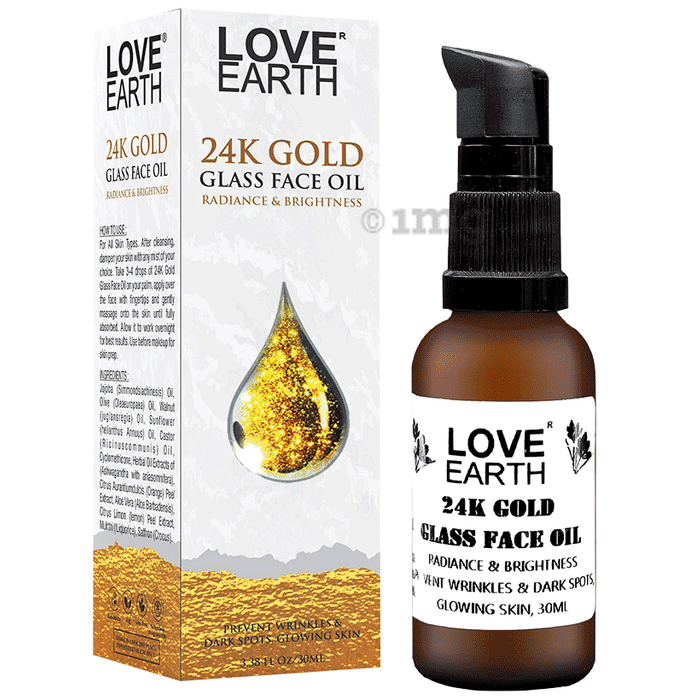 Love Earth 24K Gold Glass Face Oil Buy bottle of 30.0 ml Oil at best