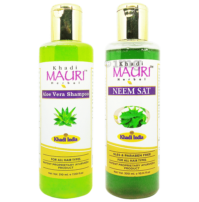 Khadi Mauri Herbal Combo Pack of Aloe Vera Saffron Tulsi & Neem Face Wash (210ml Each)