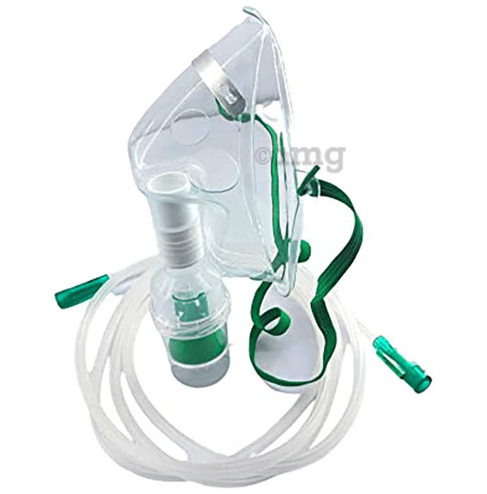 Bos Medicare Surgical Adult Mask Kit with Air Tube, Medicine Chamber Nebulizer