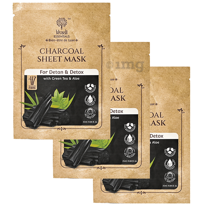 Khadi Essentials Charcoal Sheet Mask (25ml Each)