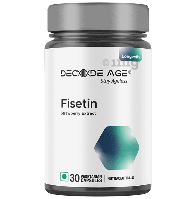 Decode Age Fisetin Vegetarian Capsule | Senolytic Activator 100 mg, Improves Memory