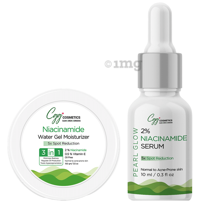 CGG Cosmetics Niacinamide Water Gel Moisturiser with Free 2% Niacinamide Serum 10ml