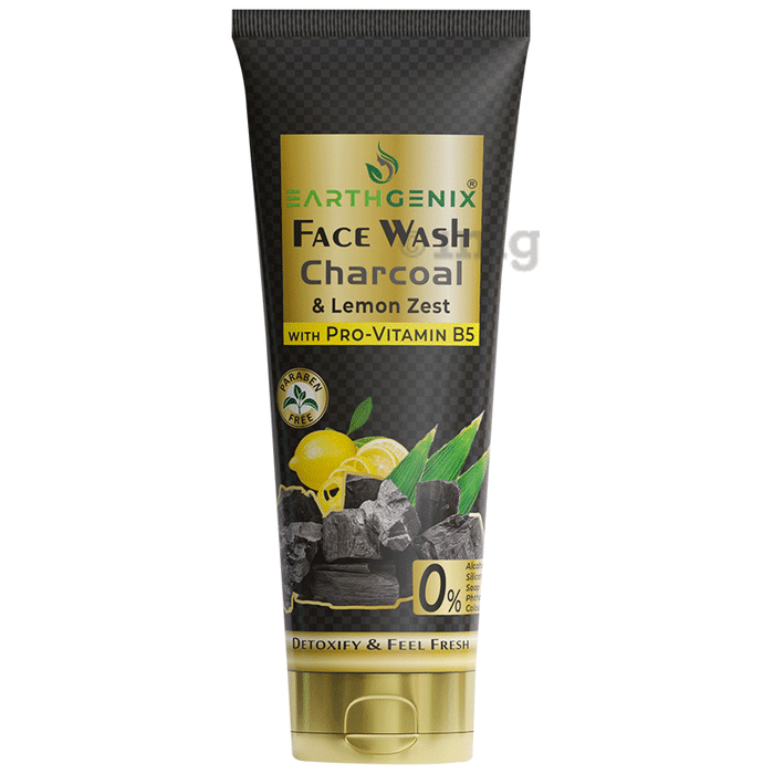 Earthgenix Charcoal & Lemon Zest Face Wash with Pro-Vitamin B5