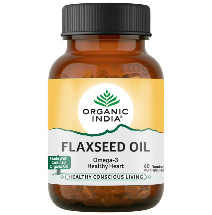 Organic India Flaxseed Oil Veg Capsule