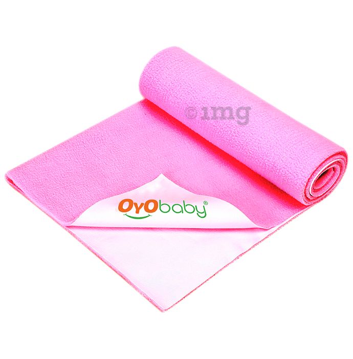 Oyo Baby Waterproof Bed Protector Baby Dry Sheet Small Pink