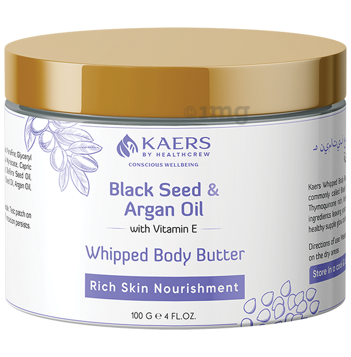 Kaers By Healthcrew Black Seed & Argan Oil with Vitamin E Whipped Body Butter (100gm Each)