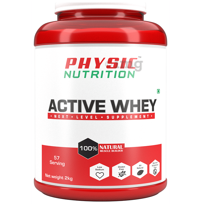 Physic Nutrition Active Whey Next Level Supplement Powder Kesar Pista