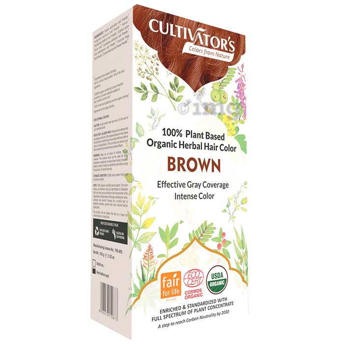 Cultivator's Organic Herbal Hair Color Brown
