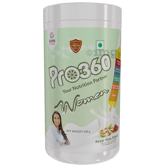 Pro360 Women Protein with Calcium, Iron, Vitamins & Minerals | Flavour Kesar Pista Powder