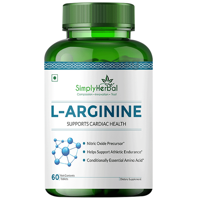 Simply Herbal L-Arginine for Muscle Support & Heart Health | Tablet