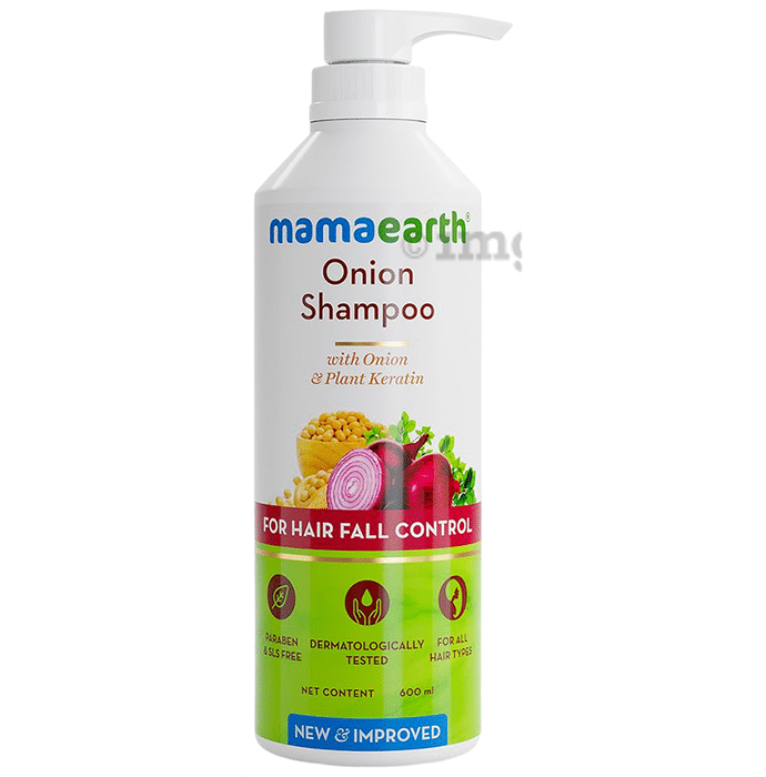 Mamaearth Onion Shampoo for Hair Fall & Hair Care | SLS & Paraben-Free | For All Hair Types