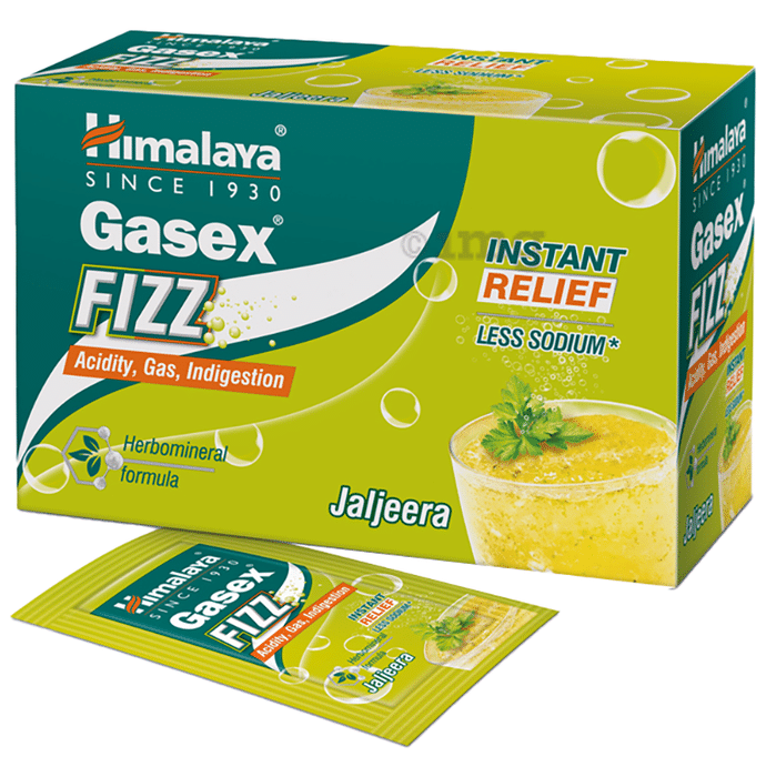 Himalaya Gasex Fizz | | Digestive Wellness| Provides Relief from Acidity & Gas (5gm Each) Jaljeera
