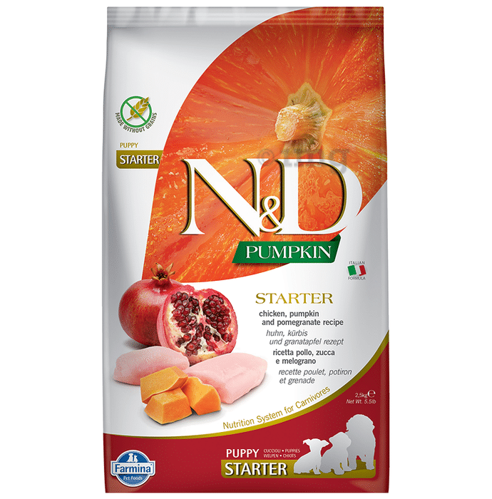 Farmina Pet Foods N&D Pumpkin Chicken & Pomegranate Grain Free Dog Food Starter Puppy