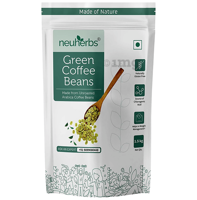 Neuherbs Unroasted Arabica Green Coffee for Weight Management | Gluten Free Beans