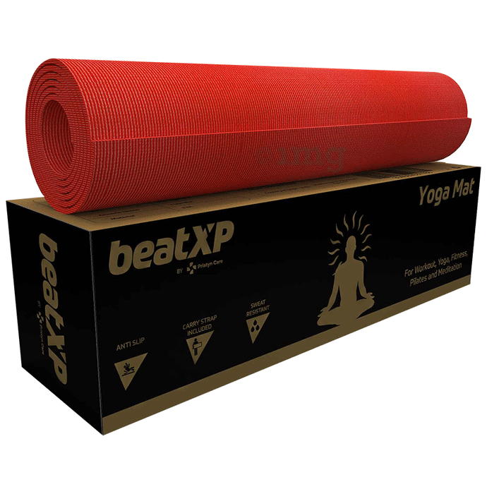 beatXP Pro Grip Yoga Mat Red 6mm GHVMEDFIT080