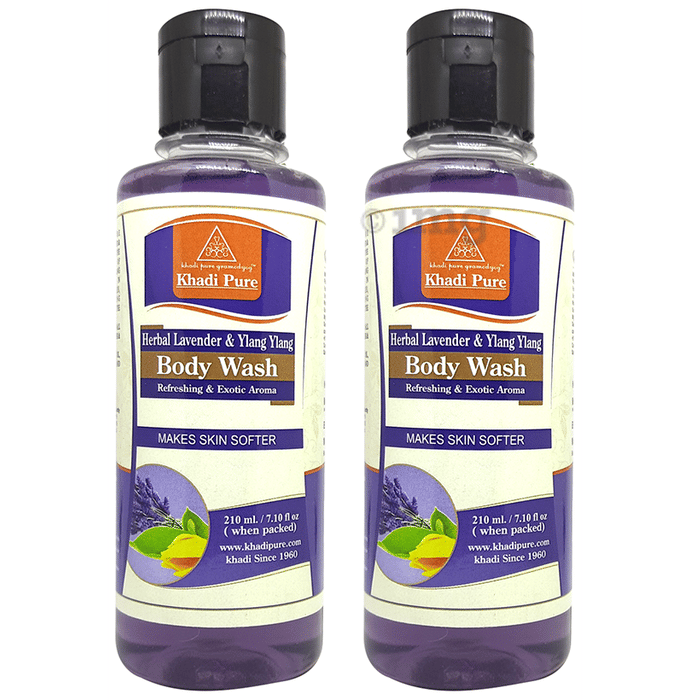 Khadi Pure Herbal Lavender & Ylang Ylang Body Wash (210ml Each) Buy