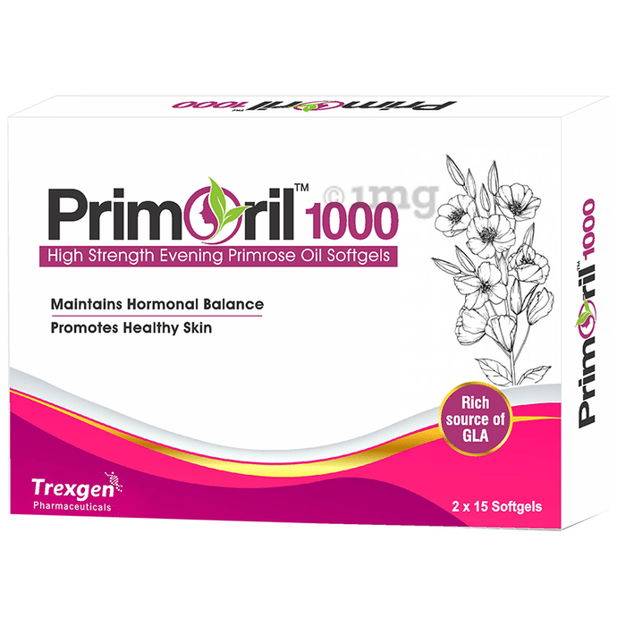Trexgen Primoril 1000 High Strength Evening Primrose Oil Softgels