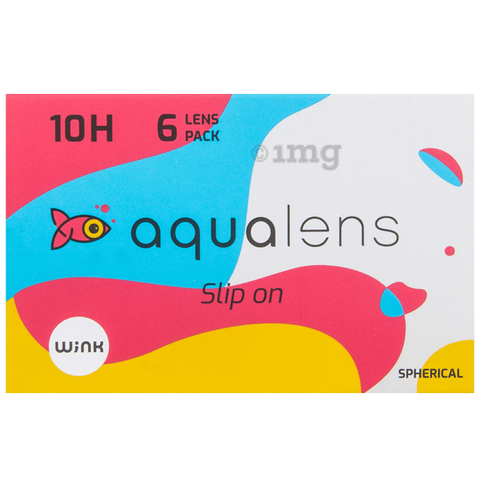 Aqualens 10H Monthly Disposable Contact Lens with UV Protection Optical Power -4.5 Transparent Spherical